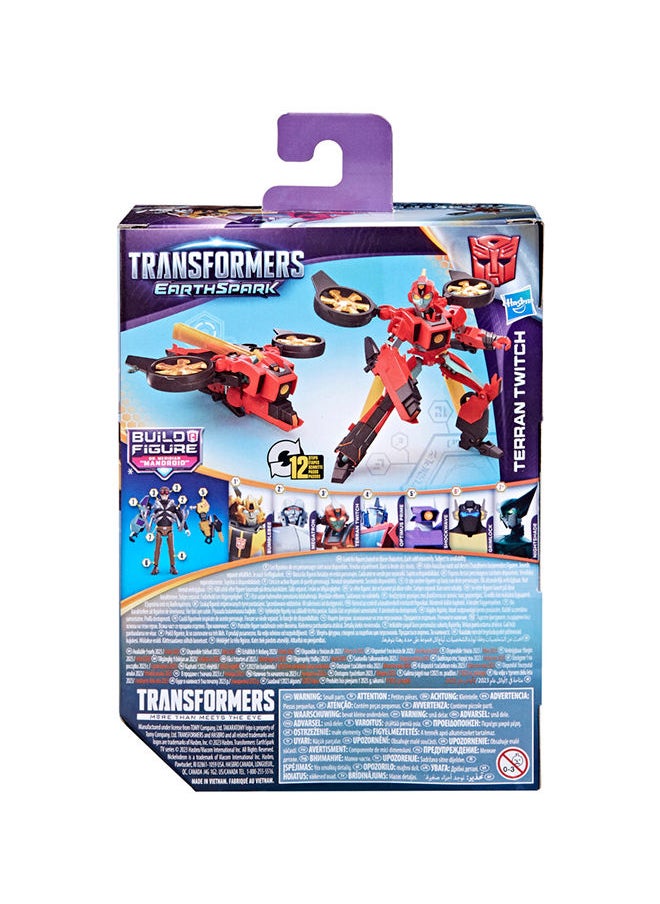 HASBRO - TRANSFORMERS - Transformers Toys Earthspark Deluxe Class Terran Twitch Action Figure 5-Inch Robot Toys For Kids Ages 6 And Up - Image 1