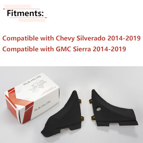 RLB-HILON RLBHILON 1Pair Windshield Wiper Cowl End Cap Panel Compatible with Chevy Silverado 1500 2500 3500 20142019 for GMC Sierra 2014 2015 2016 2017 2018 2019 Year - Image 3