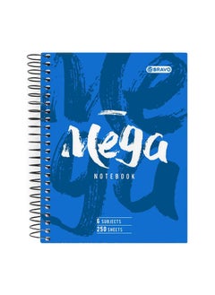 Bravo Bravo Mega 6 Subjects Notebook Med size - Blue 