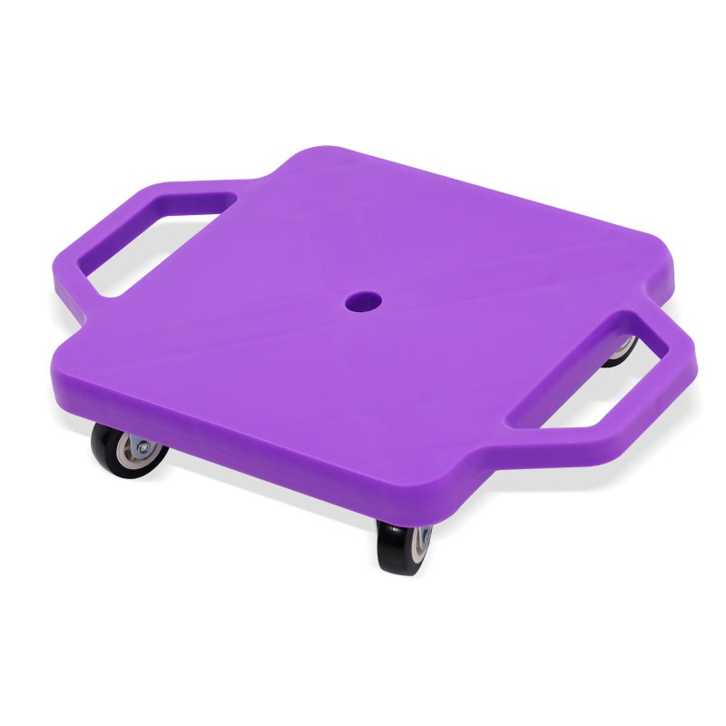 Joonly Kids Sitting Scooter Board with Universal Wheels Safety Plastic Scooter for Kids Ages 612 Manual Sport Scooters with Handles for Gym ClassPueple - Image 2