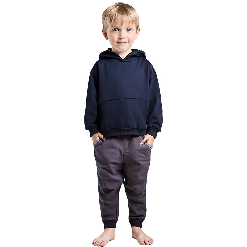 T2F Boys Cotton Hooded Neck Sweatshirt(BYS-OS-HD-SS-01_Navy_5-6 Years) - Image 5
