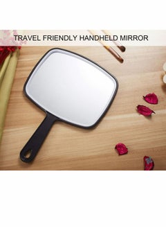 Y&D Hand Mirror, Black Handheld Mirror with Handle for Personal Makeup Vanity Travel Skin Care Salon, 6.3" W x 9.6" L, Small Cosmetic  - Image 5