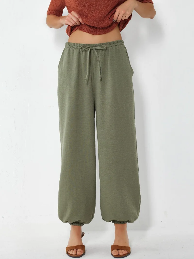 بوسيم BUSEM Women's Textured Polyester Jogger Pants