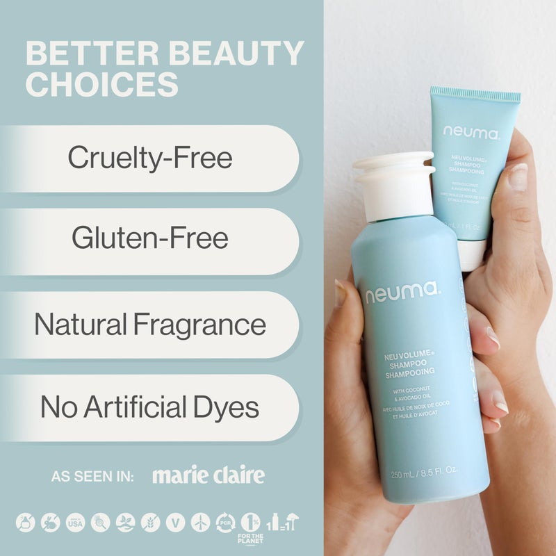 NEUMA Neu Volume Shampoo 1 Fl. Oz. Fennel, Ylang Ylang, Patchouli, and Vanilla Scent, Travel Size Sulfate Free Shampoo - Image 3