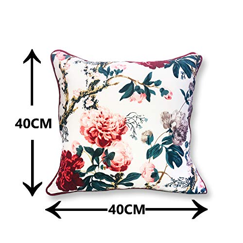 IM FAB Cotton Printed Cushion Cover/Pillow Cover. (16x16 Inches, Maroon) - Image 2