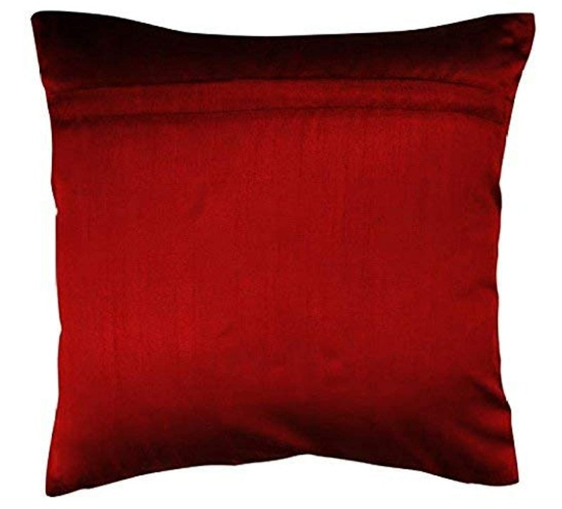IM FAB Cotton Printed Cushion Cover/Pillow Cover. (16x16 Inches, Maroon) - Image 4