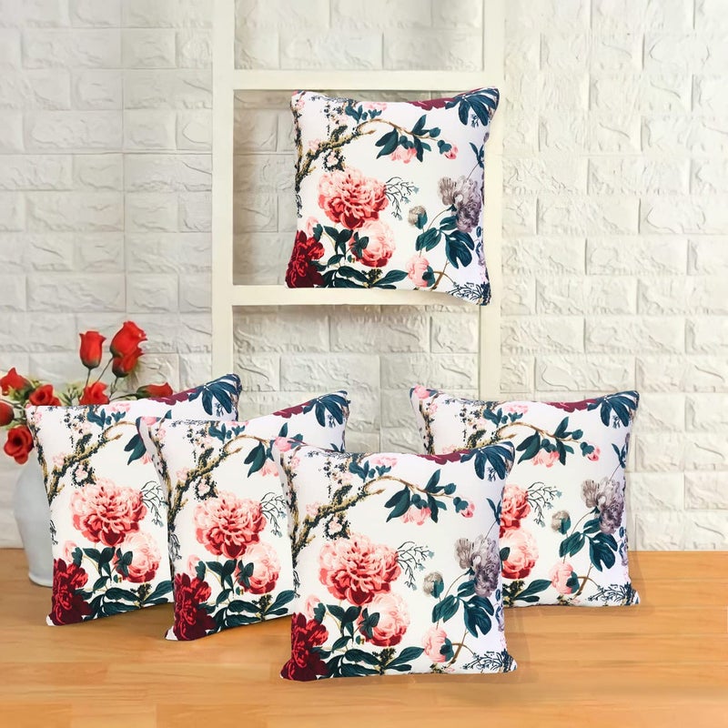 IM FAB Cotton Printed Cushion Cover/Pillow Cover. (16x16 Inches, Maroon) - Image 5