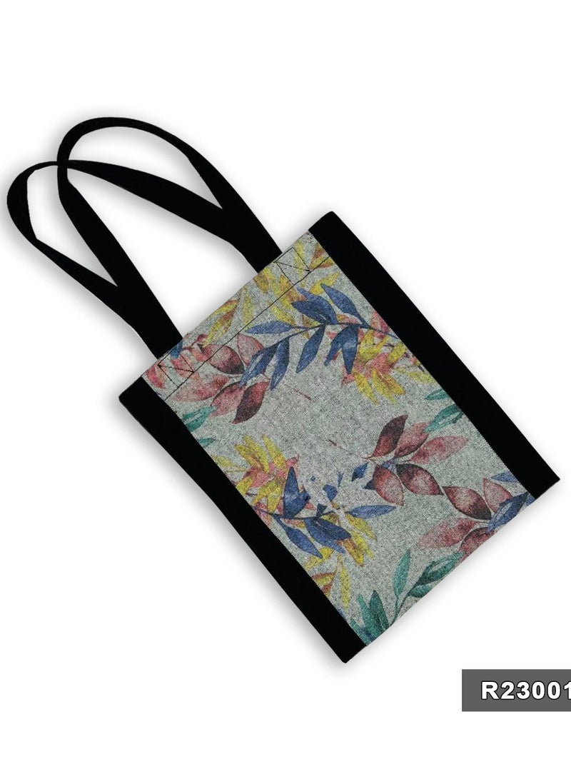 Gharibo Bags Tree twigs casual printed linen tote bag - Image 2