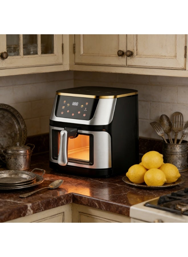 اتش تي اتش القِدر الهوائي، سعة كبيرة جدًا 10 لتر، لوحة LCD بنقرة واحدة - Image 2