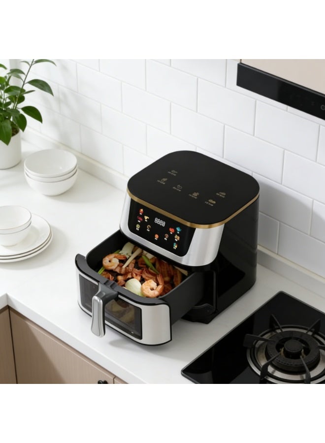 اتش تي اتش القِدر الهوائي، سعة كبيرة جدًا 10 لتر، لوحة LCD بنقرة واحدة - Image 1