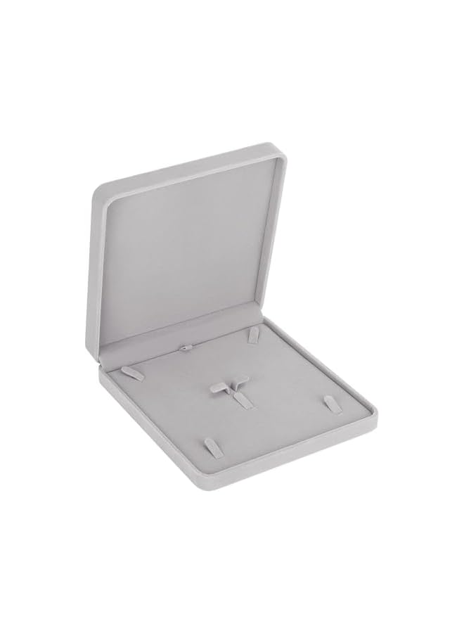 The Bros Velvet Jewelry Set Box, Velvet Gift Box for Bracelet Necklace Earring Ring (Grey)  - Image 4