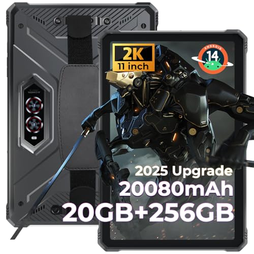 HOTWAV R9 Pro 2025 Rugged Tablet 2K 11-Inch Android 14 Tablets, 20080mAh Waterproof Tablet 20GB+256GB/2TB TF Outdoor Tablets 64MP+16MP IP68IP69K/4G Dual SIM/WiFi 5/Face ID/GPS/OTG/Camping Lanten - Image 1