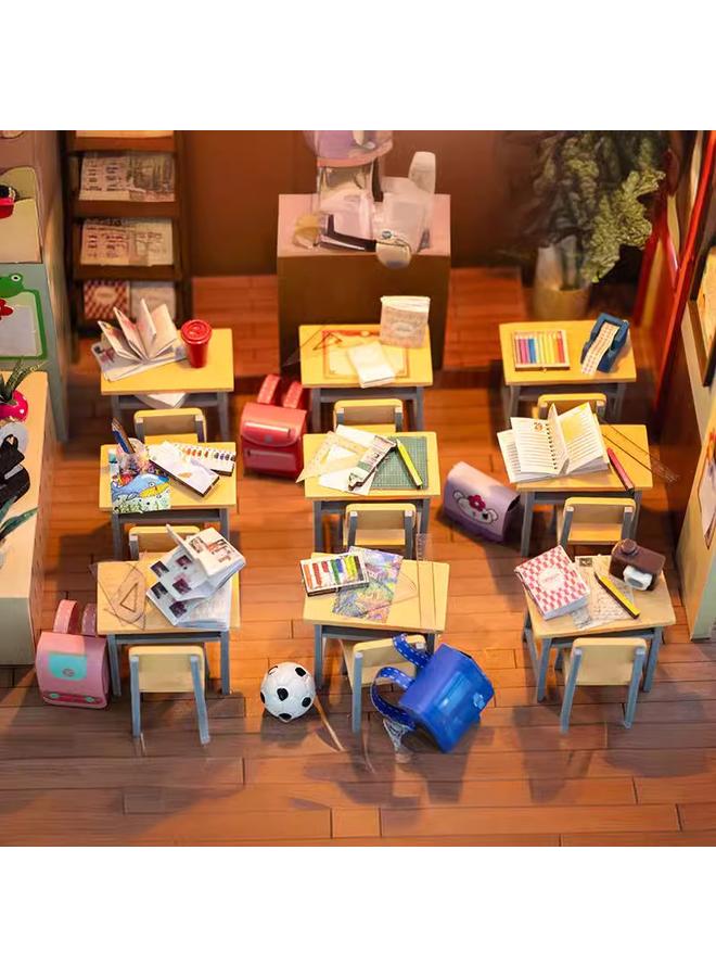 Bluejw Hongda Diy Cabin Innocence Age 3d Stereo Assembled Building Classroom Model Graduation Season Opening Season Gifts - Image 4