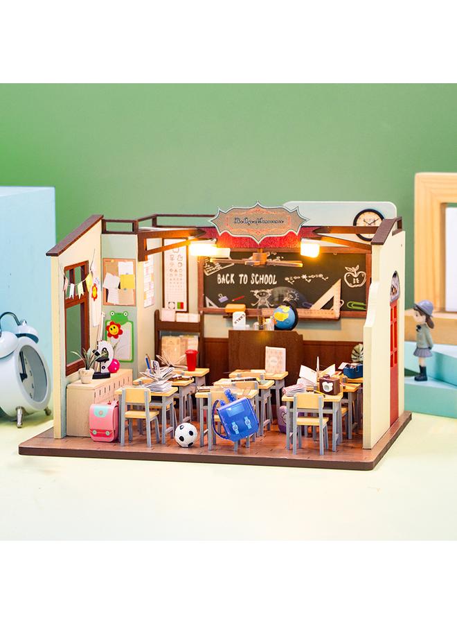 Bluejw Hongda Diy Cabin Innocence Age 3d Stereo Assembled Building Classroom Model Graduation Season Opening Season Gifts - Image 2