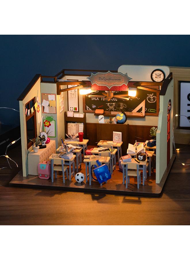 Bluejw Hongda Diy Cabin Innocence Age 3d Stereo Assembled Building Classroom Model Graduation Season Opening Season Gifts - Image 3