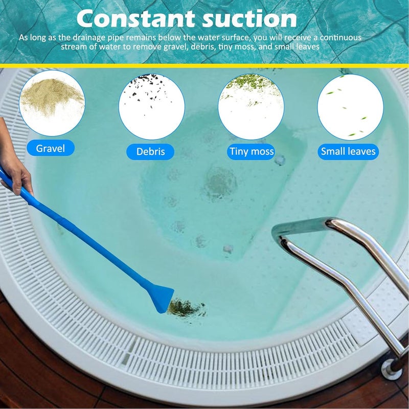 Fdit Manual Cordless Hot Tub Vacuum Efficiently Cleans Dirt and Debris for Spas and Small Pools Portable ABS Material - Image 3