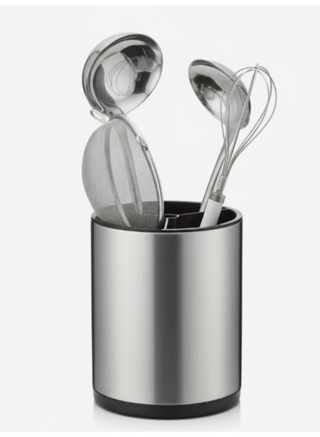 أي كي دي سي حامل أدوات المطبخ المصنوع من الفولاذ المقاوم للصدأ عالي الجودة من AKDC للملاعق والملاعق المسطحة والأدوات - تصميم طويل وثابت ومقاوم للصدأ (160 × 203 مم) - Image 2