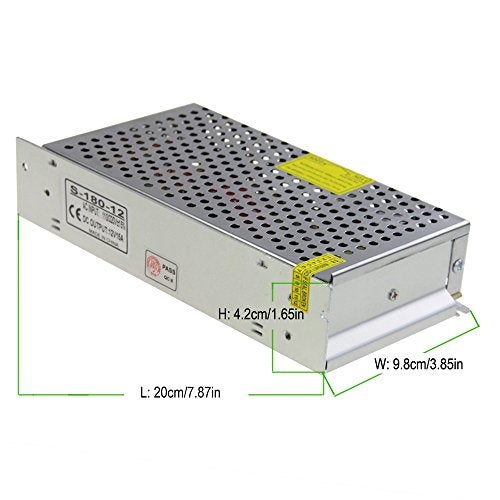 ALITOVE 12V 15A 180W Power Supply Transformer Switch AC 110V / 220V to DC 12V 15amp Switching Power Adapter Converter LED Driver for LED Strip Light CCTV Camera Security System - Image 5
