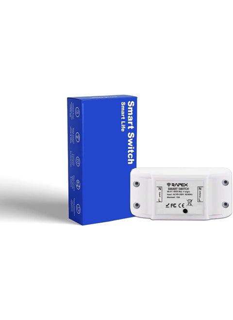 Melfi Smart Wifi Switch Wireless Remote Control 10A-240Vac Diy Your Home Via Compatible With Alexa, Google Home, Life App For Ios And Android, Suit Hotel Office - Pack Of 1