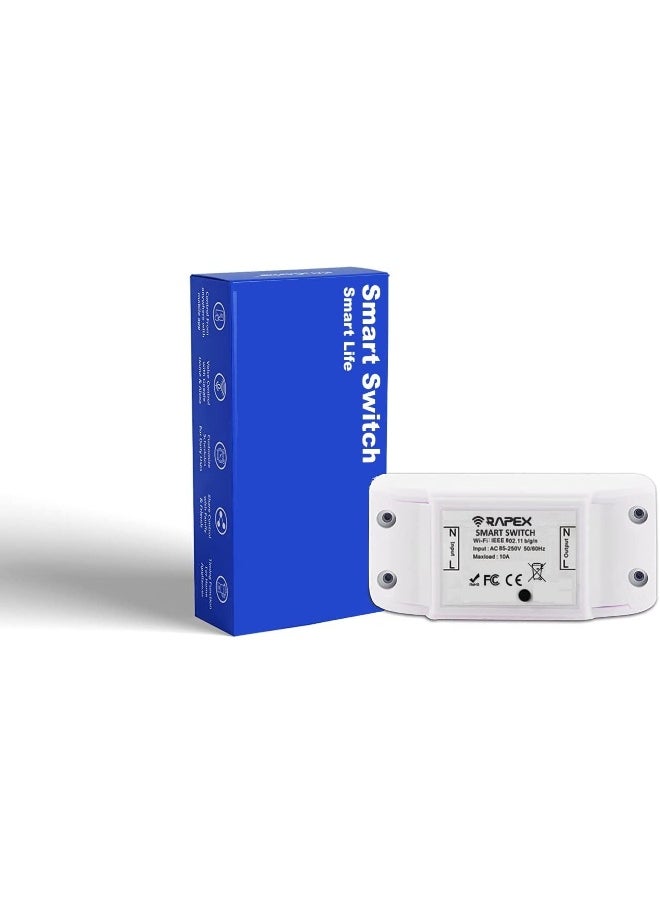 melfi Melfi Smart WiFi Switch Wireless Remote Control 10A-240VAC DIY Your Home via Compatible with Alexa, Google Home, Life APP for iOS & Android, Suit Hotel Office - Pack of 1  - Image 1