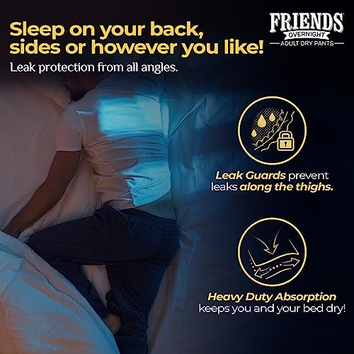 Friends Overnight Adult Diaper L Size Pants | 20 Count (Large) | Waist 30-56 inch | 16 Hrs Protection | Leakproof | Quick & Even Absorption | Unisex | Anti-Rash | Odour Lock | Superior Softness | Elastic Waist & Anti-Bacterial Absorbent Core - Image 4