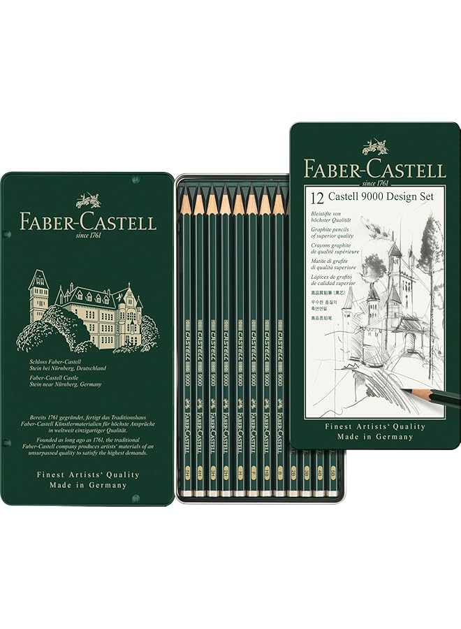 9000 Sketch Pencil 12 Piece Set