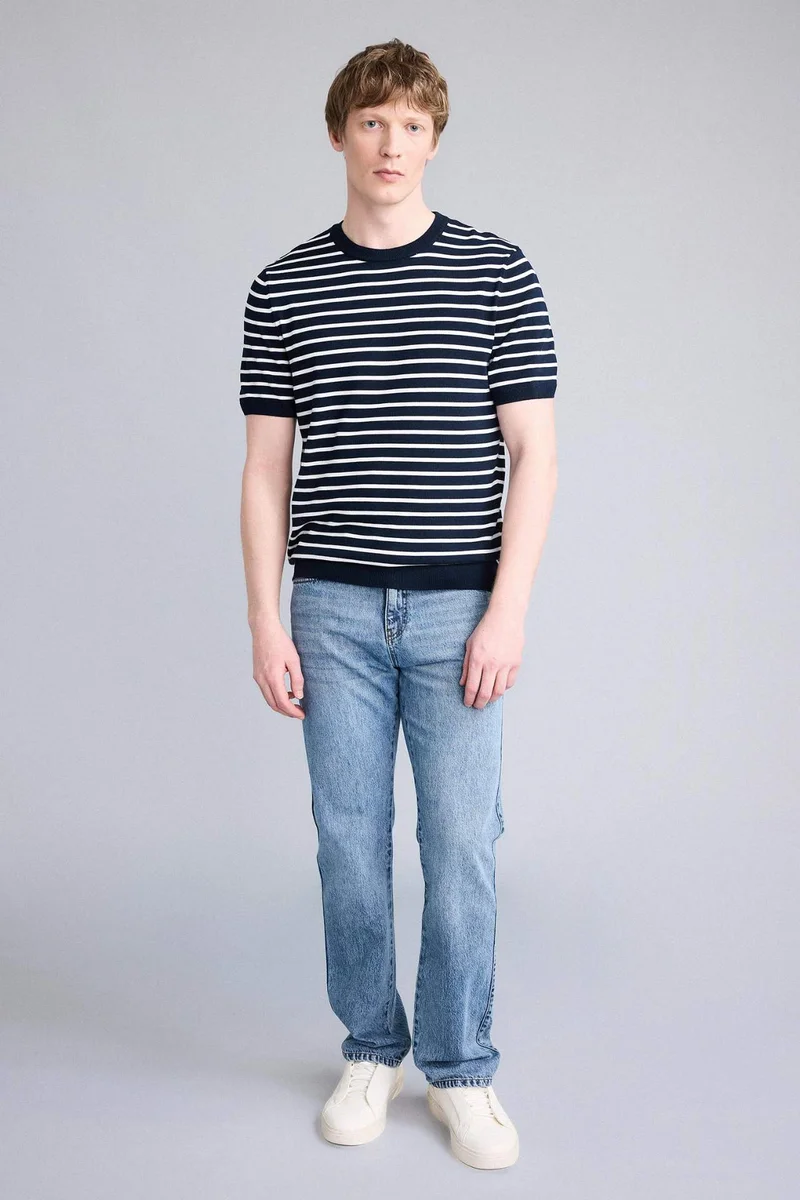 Defacto Standard Fit Crew Neck Knit T-Shirt