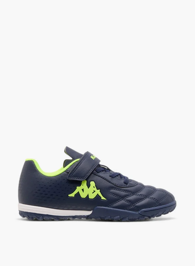 Kappa Boys' Quilted Football Shoes with Hook and Loop Closure