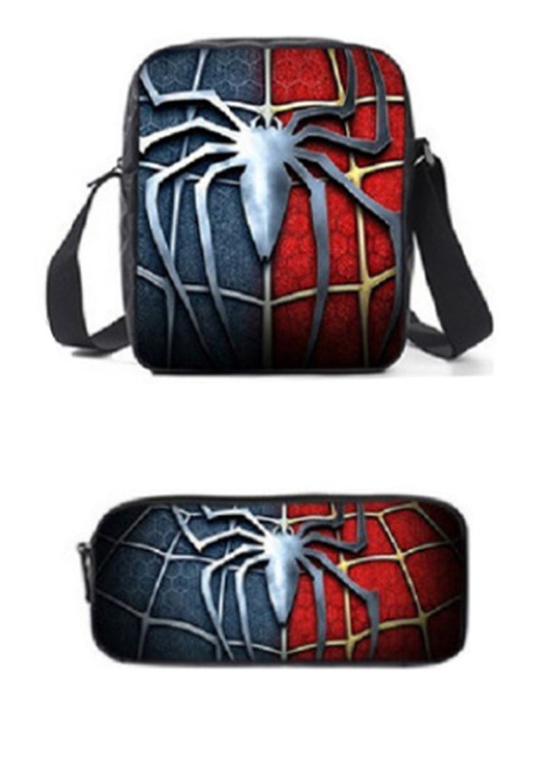 Pink Demon 3-Piece Fashion Creative Children Cartoon Backpack Primary School Students Lightweight Durable School Bag For School Travel  - Image 4