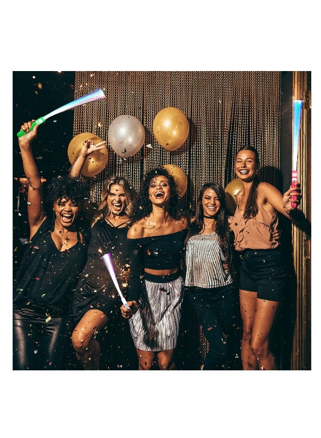 Color Glow Sticks, KASTWAVE Glow in the Dark Party Supplies Includes 4 Fiber Optic Light up Wand and 4 LED Glow Sticks Glow Flashing Wands Multi Color Glow Sticks for Party Included (8 Pieces) - Image 5