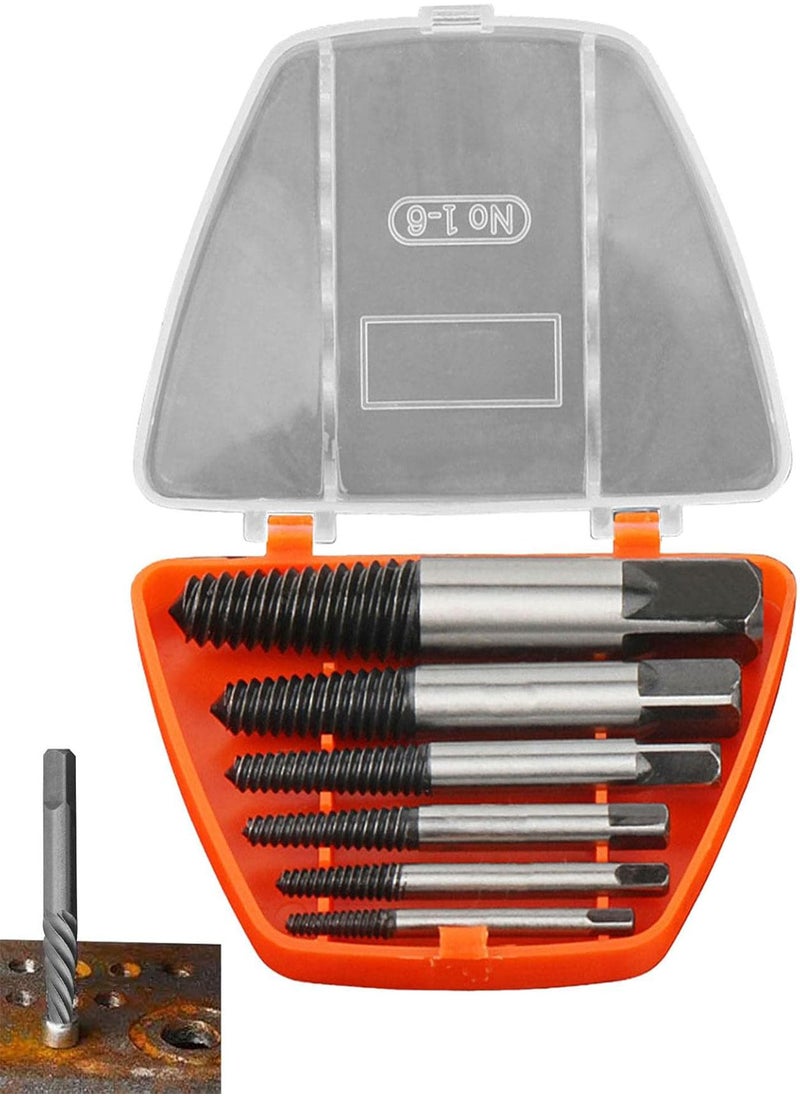 GGOOT - Damaged Screw Extractor Set - High Hardness Stripped Screw Remover - Damaged Screw Extractor Set with Precise Fine-toothed Thread, Broken Bolt Remover Screw Extractors for Bolts Studs - Image 1