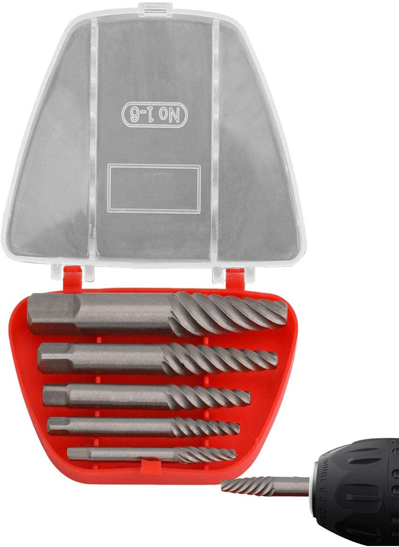 GGOOT - Damaged Screw Extractor Set - High Hardness Stripped Screw Remover - Damaged Screw Extractor Set with Precise Fine-toothed Thread, Broken Bolt Remover Screw Extractors for Bolts Studs - Image 1