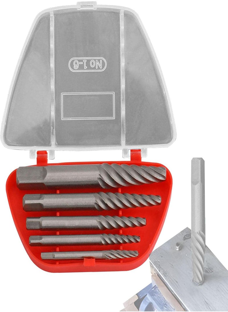 GGOOT - Damaged Screw Extractor Set - High Hardness Stripped Screw Remover - Damaged Screw Extractor Set with Precise Fine-toothed Thread, Broken Bolt Remover Screw Extractors for Bolts Studs - Image 1