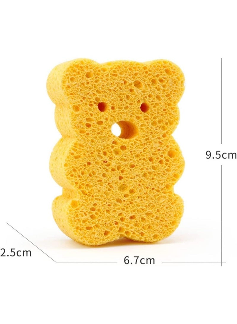 4 Pack Baby Bath Sponge, Cute Shapes Natural Kids Bath Sponges, Shower Sponges for Cleaning Exfoliating Body Sponge, Soft Absorb Water, Mild and Non Irritating, for Infants, Newborns, Toddlers - Image 2