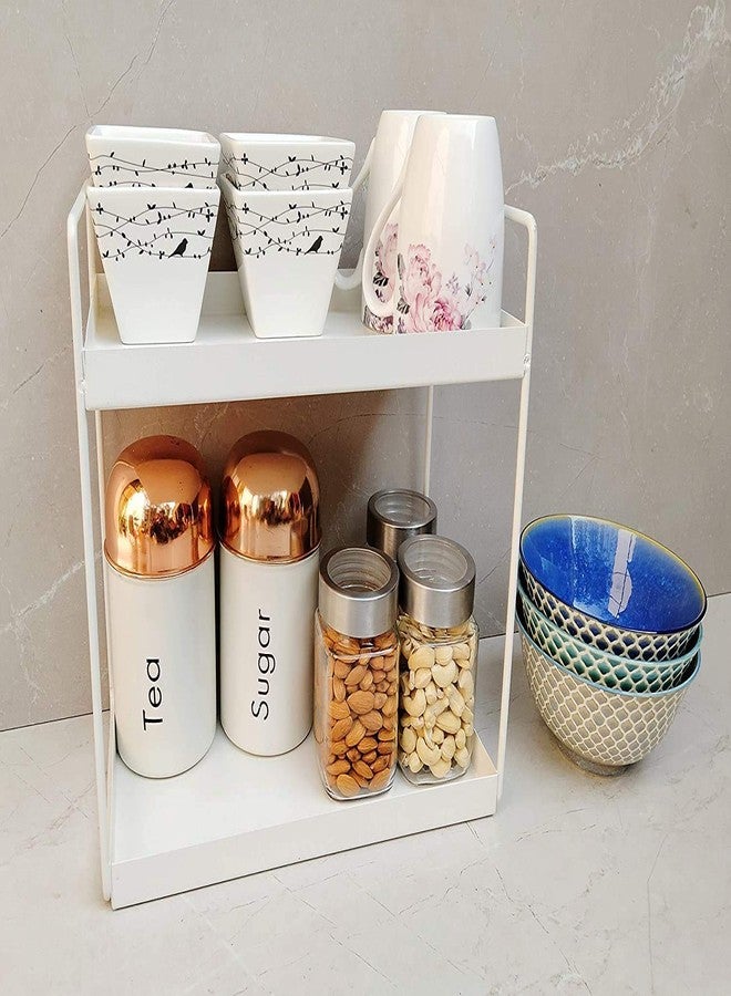 appeasy Storage Rack (White 2 Tier) - Image 2