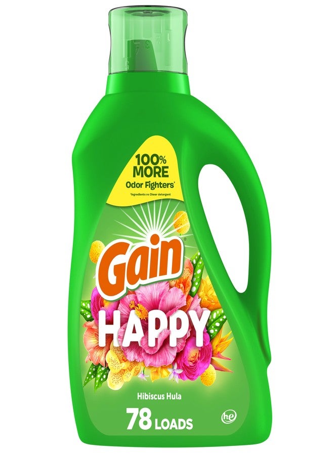 Gain Liquid Laundry Detergent, Happy, HE Compatible, 113 fl oz, 78 Loads - Image 1