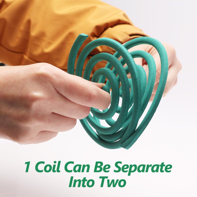 USKICH Mosquito Coils Outdoor Patio Fresh Scent,Use Reaches Up to 10 feet, Each Mosquito Coil Burns for 5-7 Hours (Contains 40 coils & 4 Stands) - Image 3