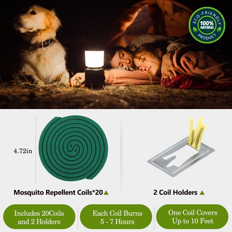 USKICH Mosquito Coils Outdoor Patio Fresh Scent,Use Reaches Up to 10 feet, Each Mosquito Coil Burns for 5-7 Hours (Contains 40 coils & 4 Stands) - Image 4