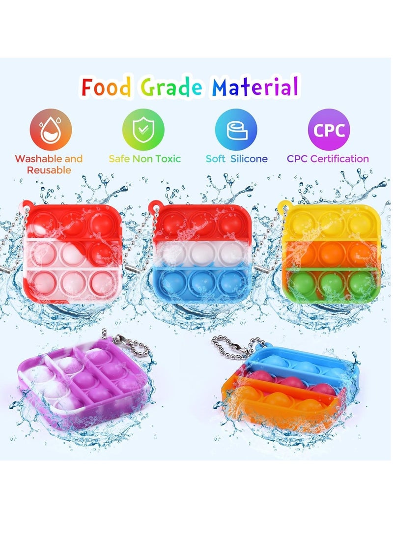30 Pcs Kids Party Favors Fidget Toys Bulk Fidget Keychain Birthday Party Favors for Kids,Classroom, Party Favors, Goodie Bags Fillers, Birthday Day Gifts and Prize - Image 3