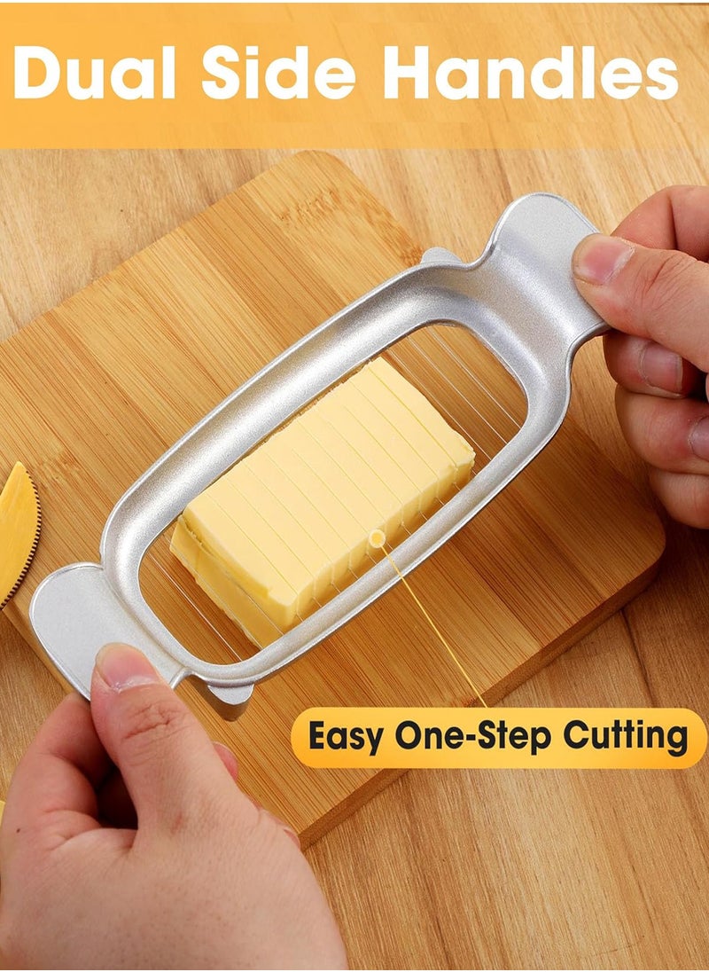 LENND - Butter & Cheese Slicer Stainless Steel Multipurpose Cheese Slicer，With Ergonomic Handle, Suitable For Cutting Cheese, Butter, Eggs, Fruit And Other Softer Solid Food Use. - Image 1