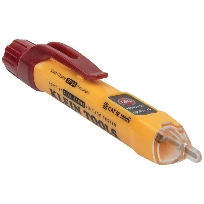 Klein Tools NCVT2P Dual Range NonContact Voltage Tester 121000V AC Visual and Audible Indicators Auto Power Off