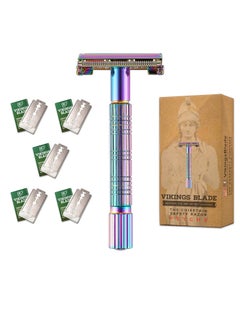 Vikings Blade VIKINGS BLADE Safety Razor for Women  5 Swedish Steel Blades Quick Release Head Double Edge Smooth Reusable Recyclable Model Psyche 