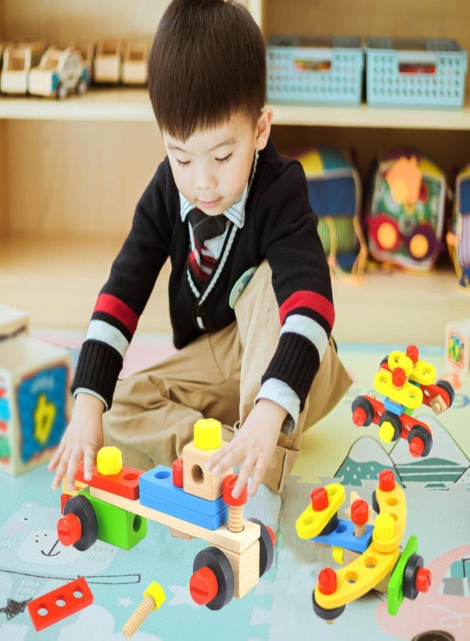 RITHVI STORE Wooden Tool Kit for Kids | Pretend Play Construction Toy Set | STEM Educational Mechanic Set for Boys and Girls (Ages 3-8) (Wooden Tool Kit 69Pcs) - Image 2