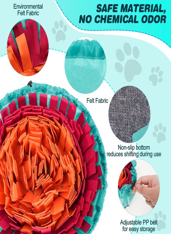Daxguard Snuffle Mat for Dogs- Boredom Relief Snuffle Mat, Dog Educational Toys, Portable for Indoor & Outdoor Use, Encourages Natural Foraging Skills for Cats, Rabbits & Dogs（Rose Red Orange - Image 4