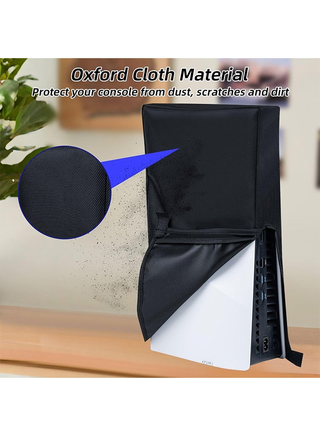 VINSOC Vertical Dust Cover for PS5 Slim Console Only, Precision Cut Protective Case Anti Scratch Cover Sleeve for Playstation 5 Slim Console Digital and Disc Edition - Black - Image 5