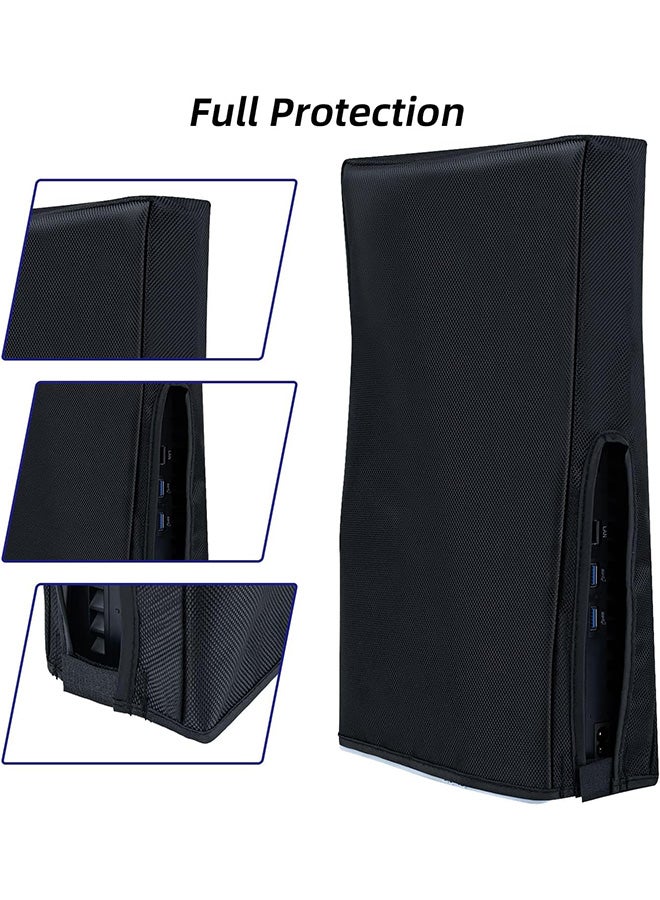 VINSOC Vertical Dust Cover for PS5 Slim Console Only, Precision Cut Protective Case Anti Scratch Cover Sleeve for Playstation 5 Slim Console Digital and Disc Edition - Black - Image 4