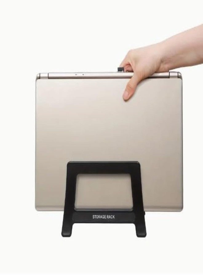 Kriva Multifunctional Storage Rack | Stable and Automatic Locking with Automatic Storage Saves Space | Vertical Stand Holder for Laptop Tablets Books Kitchenware Cutting Board Holder (Black) - Image 3