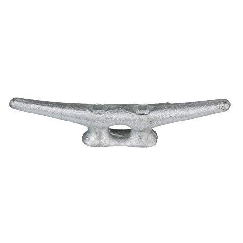Seachoice Open Base Dock Cleat, Galvanized Gray Iron, 6 in. - Image 1