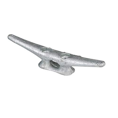 Seachoice Open Base Dock Cleat, Galvanized Gray Iron, 6 in. - Image 2