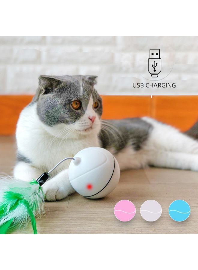 NIBEMINENT Interactive Rolling Ball Toy For Cat Blue 8 x 7.5 8centimeter - Image 4